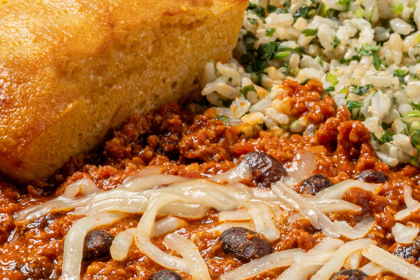 Chili con Carne with Honey Butter Cornbread