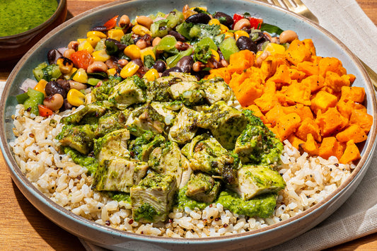Chimichurri Chicken with Cowboy Caviar