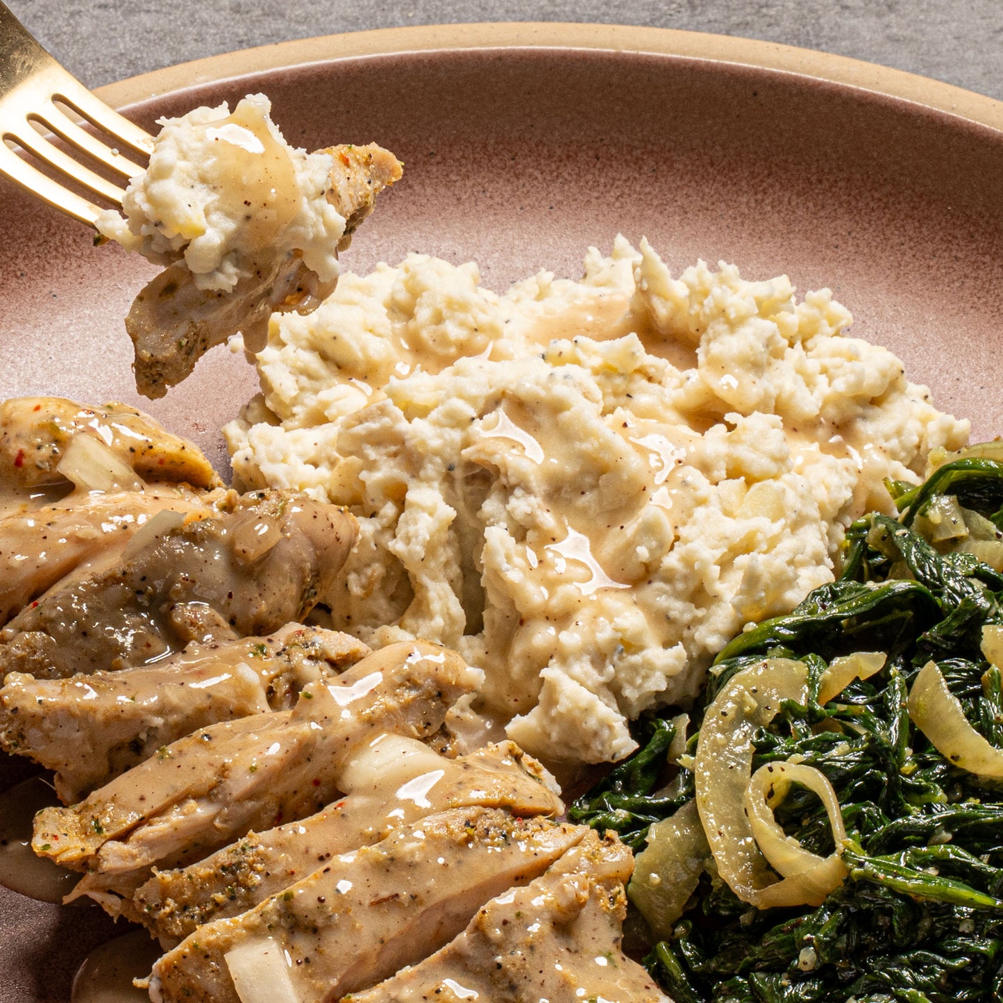 Herb Roasted Chicken with Mashed Potatoes