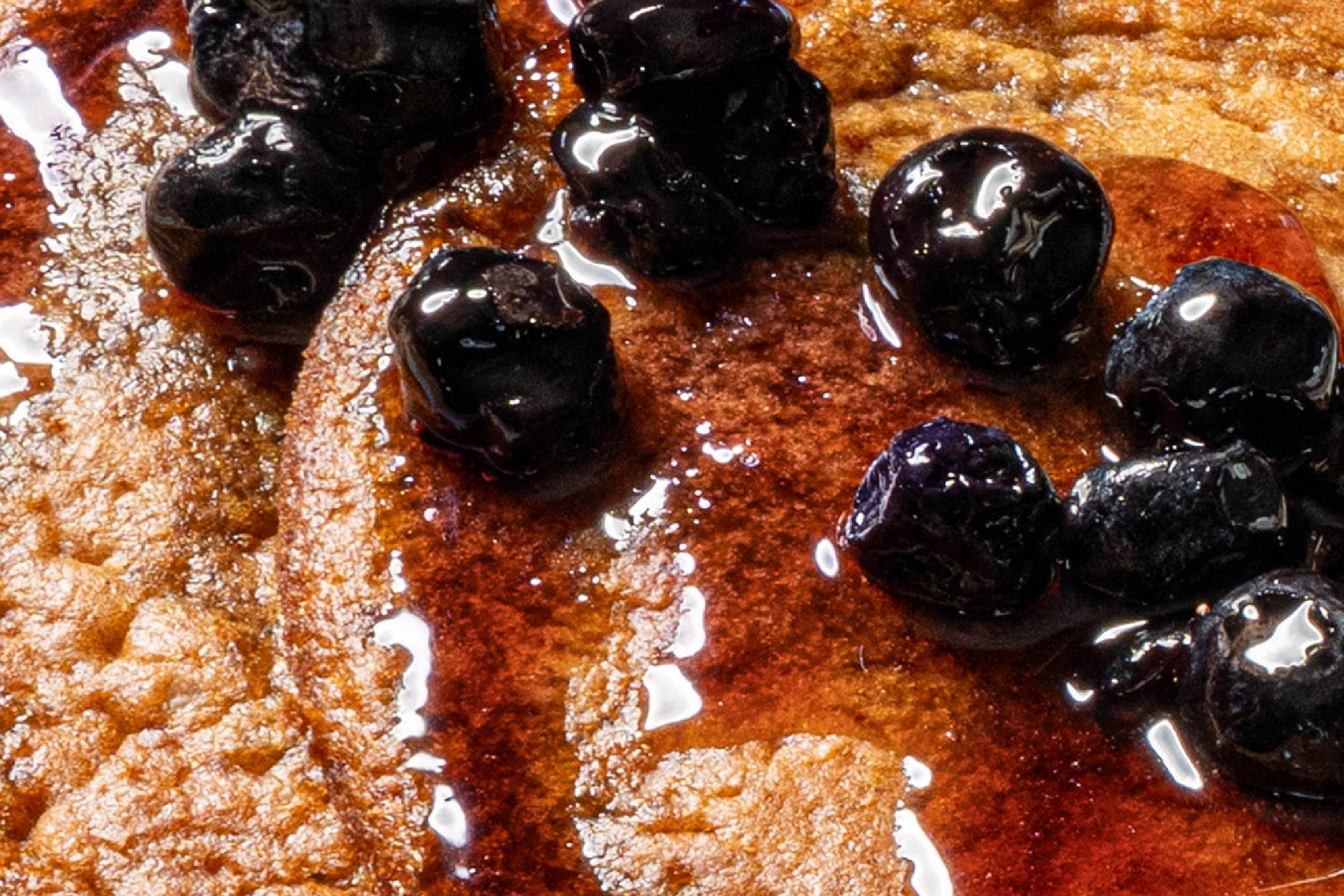 Oat Pancakes with Blueberry Maple Syrup