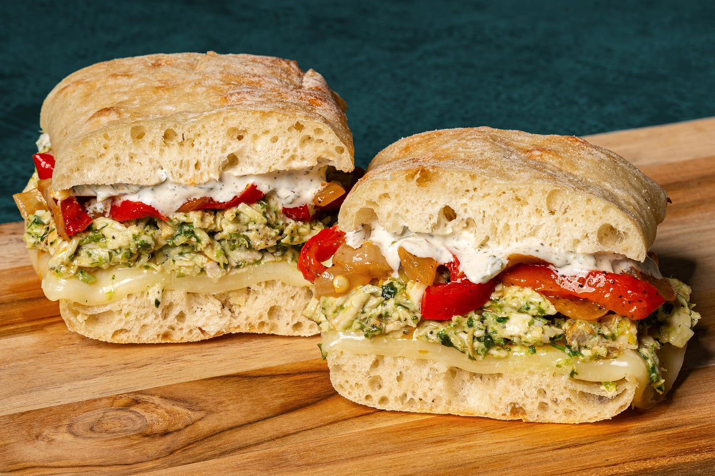 Pesto Chicken on Ciabatta