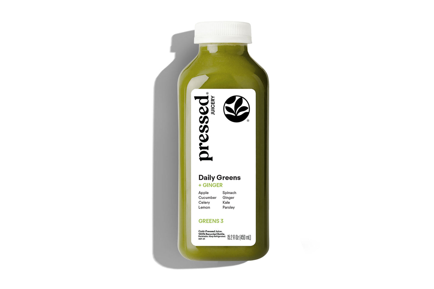 Pressed, Greens With Ginger Juice, 15.2oz