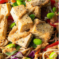 vegan tofu with veggies
