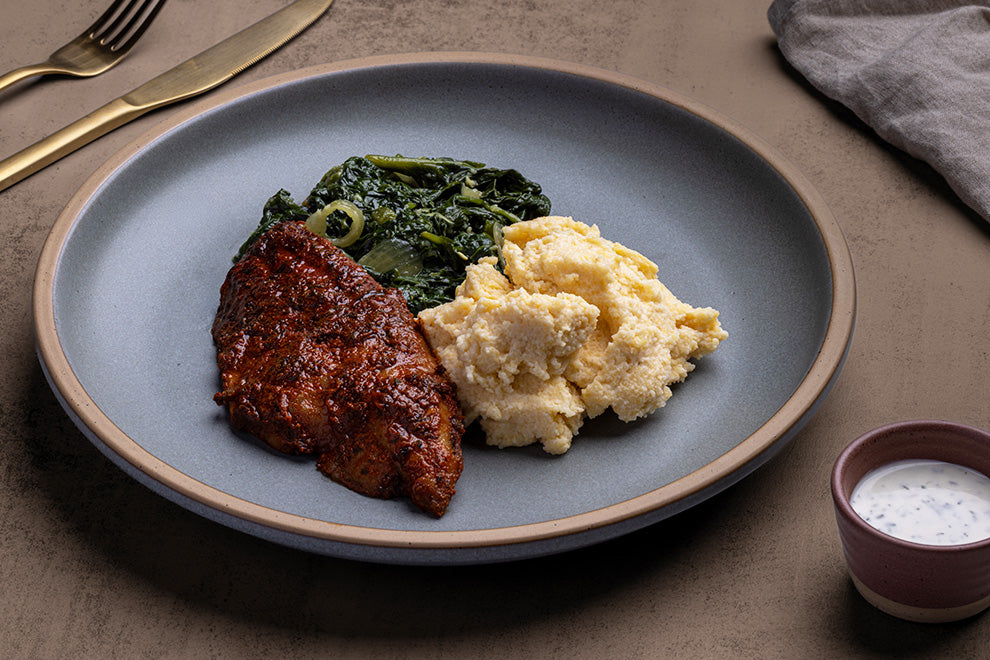 BLXST's Blackened Catfish & Grits