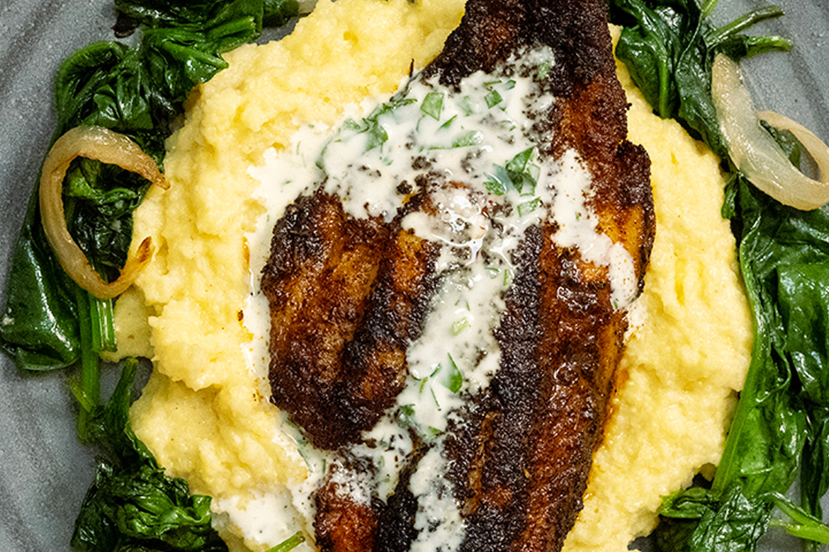 BLXST's Blackened Catfish & Grits