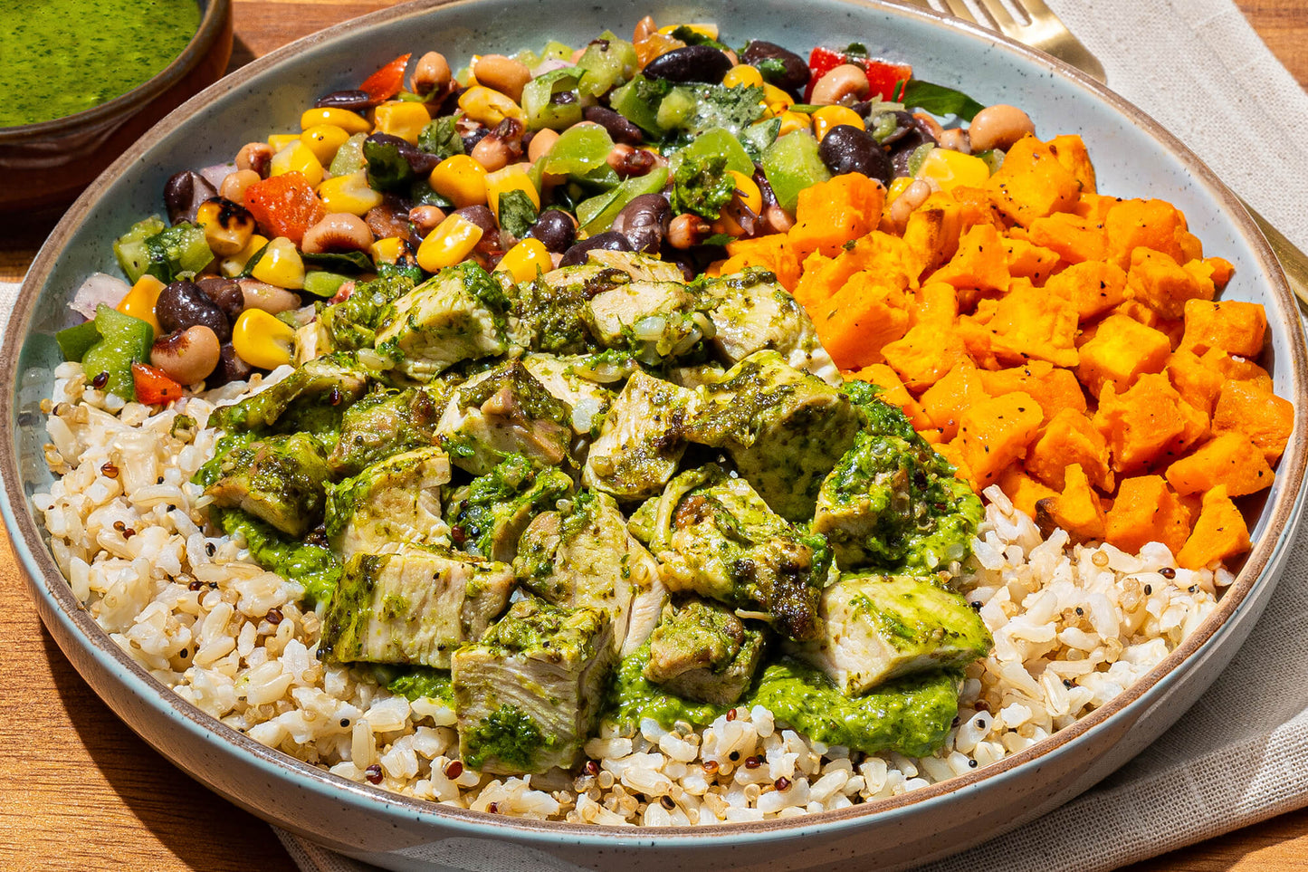 Chimichurri Chicken with Cowboy Caviar