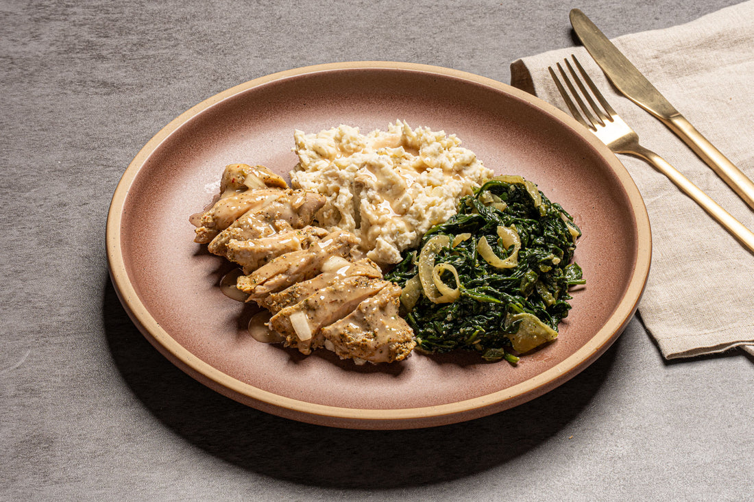 Herb Roasted Chicken with Mashed Potatoes