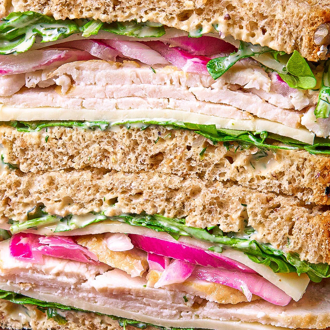 Herb Roasted Turkey and Provolone on Sprouted Multigrain