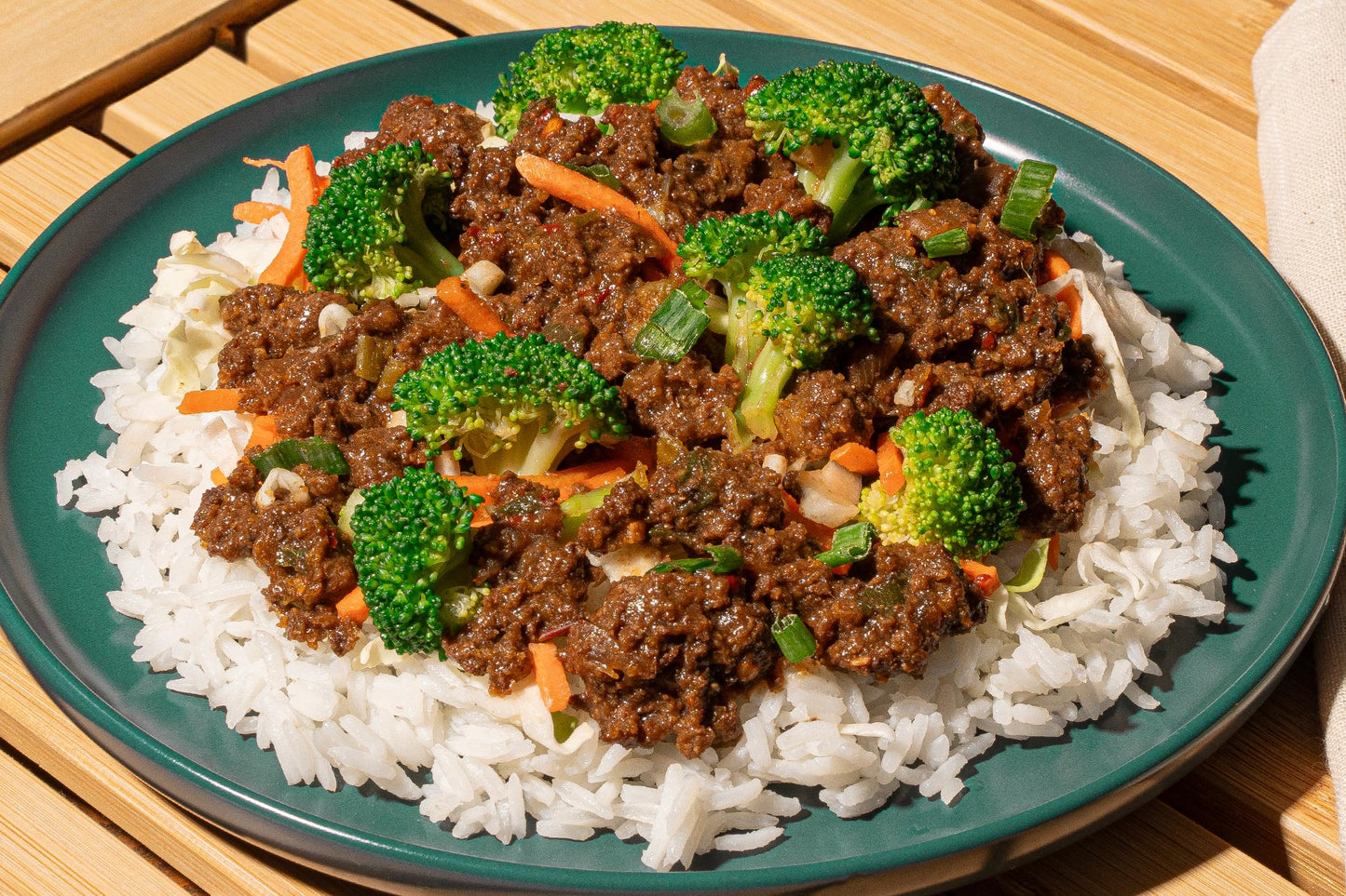 Scallion Beef with Jasmine Rice