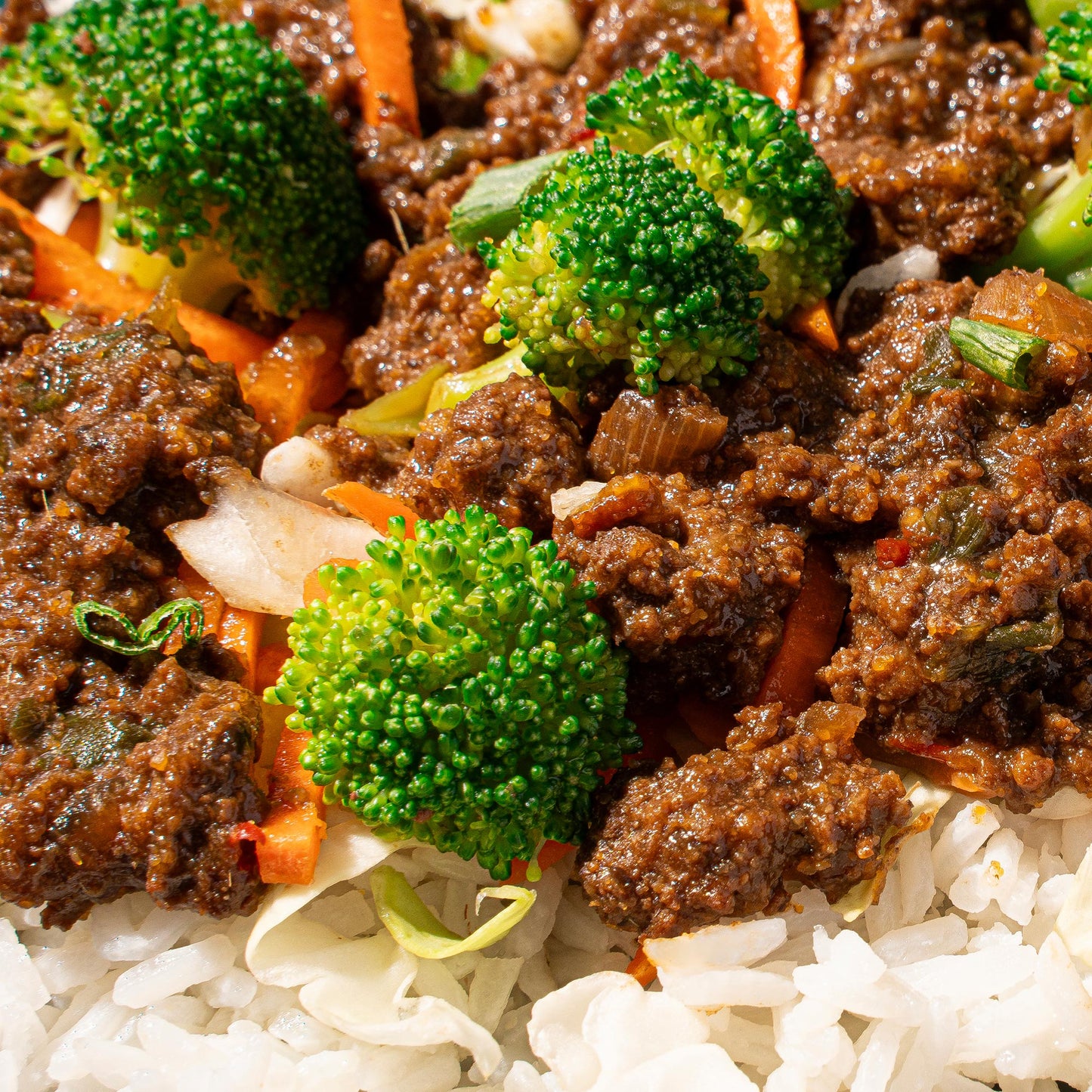 Scallion Beef with Jasmine Rice