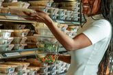 Shopper picking up meals